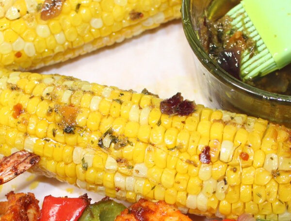 Roasted Corn with spiced butter!