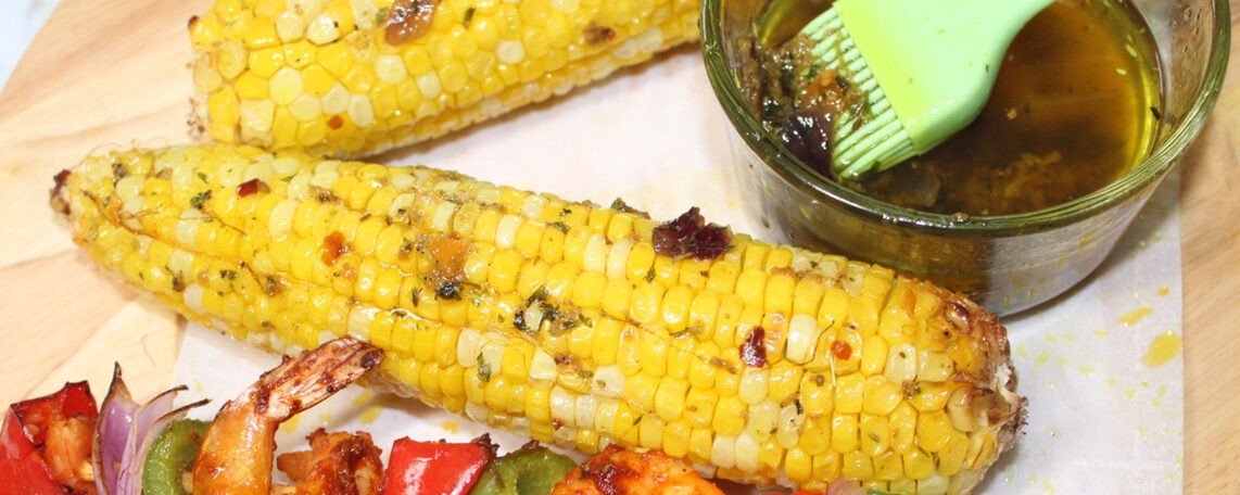 Roasted Corn with spiced butter!